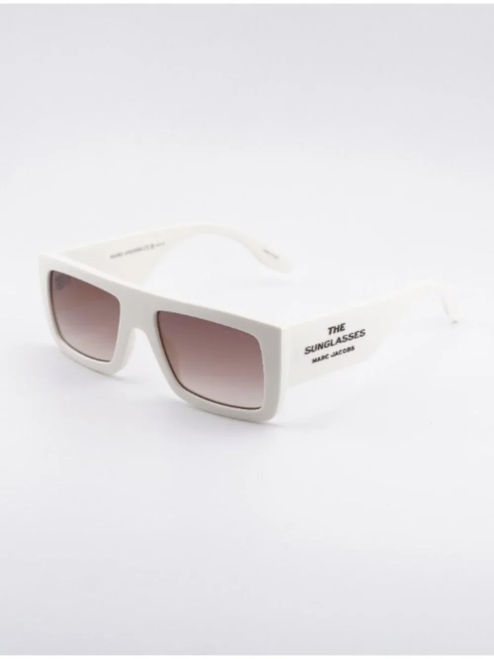 Marc Jacobs MARC 775/S 0SZJ HA Sunglasses White Rectangle Frame, Brown Lenses